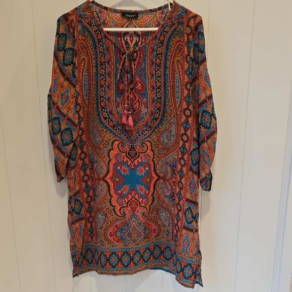 Tolani Silk Paisley Tunic